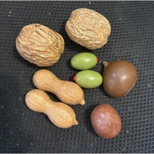 Vintage Miniature 1970s Plastic Nuts And Olives